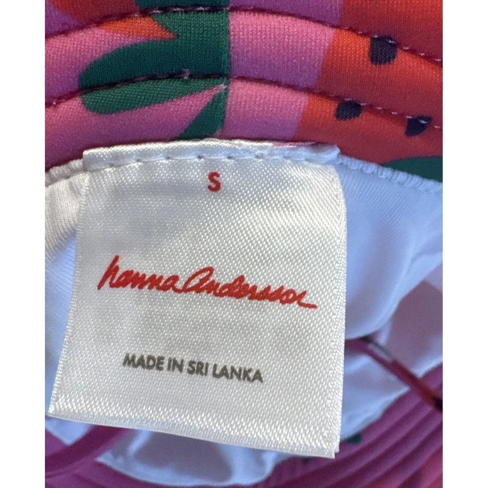 Hanna Andersson Strawberry Sun Hat Girls Size Small Vacation Travel Beach